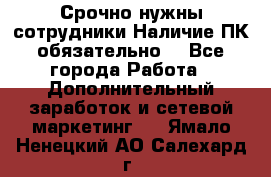 Срочно нужны сотрудники.Наличие ПК обязательно! - Все города Работа » Дополнительный заработок и сетевой маркетинг   . Ямало-Ненецкий АО,Салехард г.